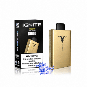 Ignite V80 Tobacco, vape descartable de 8.000 caladas | Goat Vape
