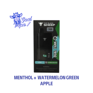 The Black Sheep Dual Tank 30K Menthol + Watermelon Green Apple
