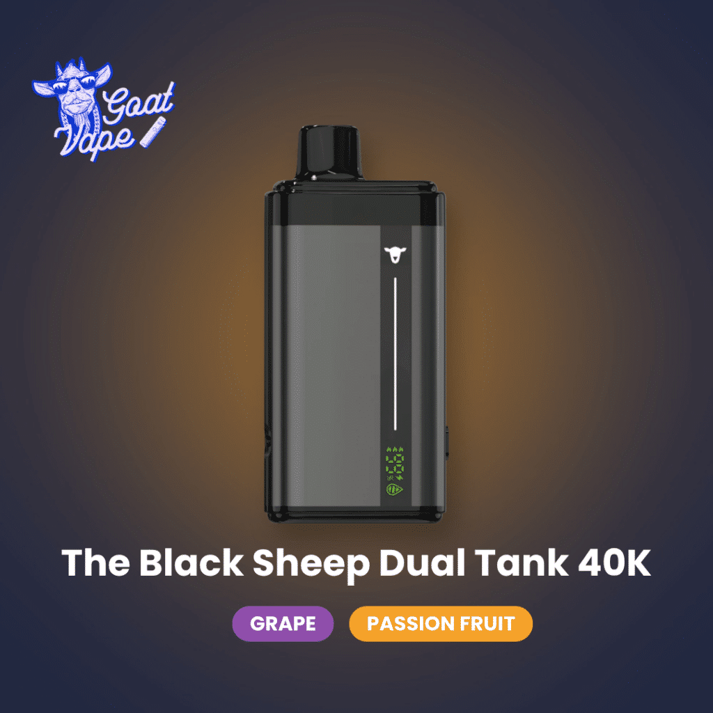 Vape The Black Sheep 40k Dual Tank de 40000 puffs con dos sabores – Goat Vape Argentina