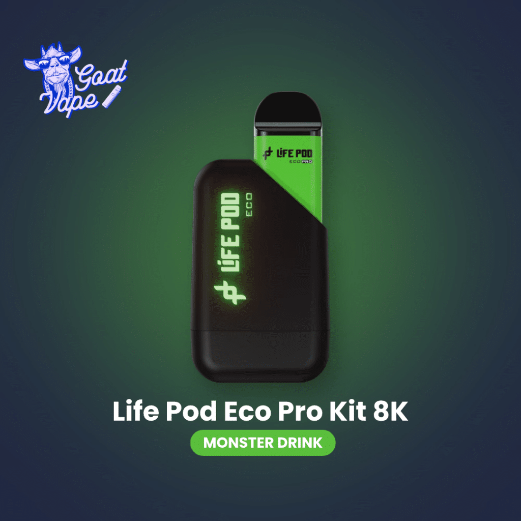 Life Pod Eco Pro Kit 8k con batería recargable y cartucho de 8000 puffs – Goat Vape Argentina